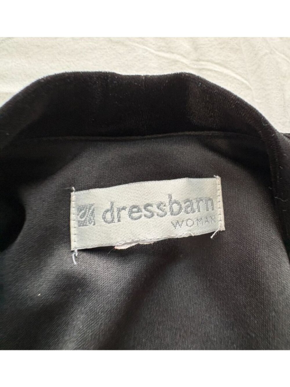 Dressbarn Womans Open Front Jacket Size 16W Black & Gold Glitter Floral Duster - Picture 3 of 10